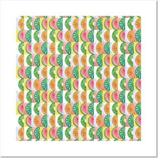 Tasty Fruit Slices Pattern Posters and Art